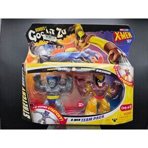 Heroes Of Goo Jit Zu X-Men 97 Stretchy Heroes Team Pack With Energized Beast & R